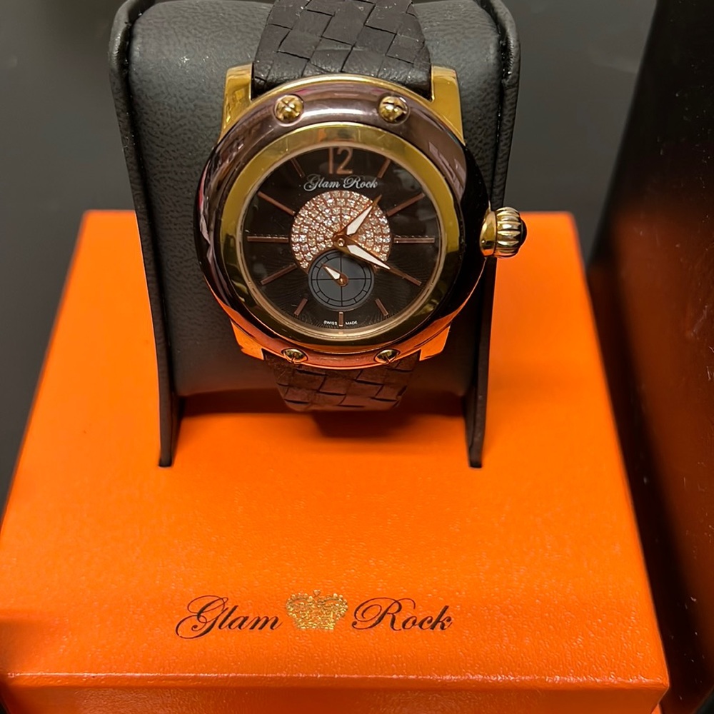 Glam Rock watch with diamonds